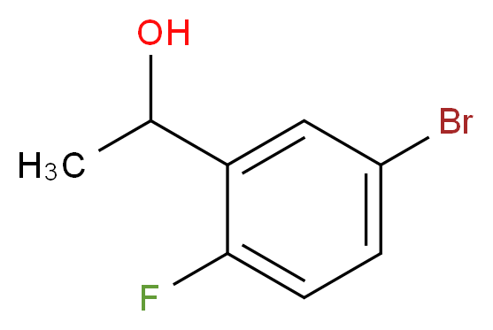 1-(5-bromo-2-fluorophenyl)ethan-1-ol_分子结构_CAS_552331-15-4