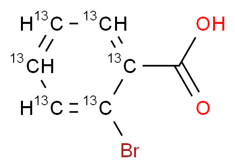 2-bromo(1,2,3,4,5,6-<sup>1</sup><sup>3</sup>C<sub>6</sub>)benzoic acid_分子结构_CAS_1173019-03-8