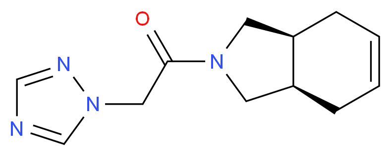 (3aR*,7aS*)-2-(1H-1,2,4-triazol-1-ylacetyl)-2,3,3a,4,7,7a-hexahydro-1H-isoindole_分子结构_CAS_)