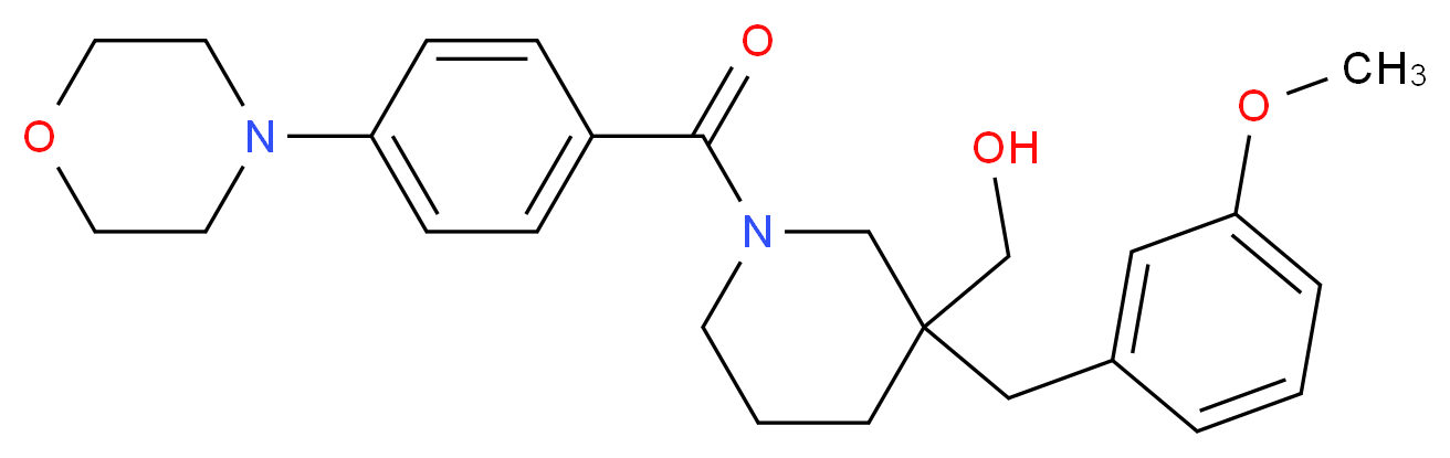 {3-(3-methoxybenzyl)-1-[4-(4-morpholinyl)benzoyl]-3-piperidinyl}methanol_分子结构_CAS_)