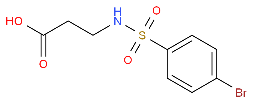 3-{[(4-bromophenyl)sulfonyl]amino}propanoic acid_分子结构_CAS_116035-58-6)