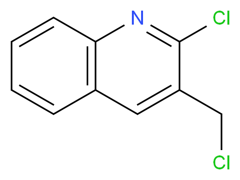 2-chloro-3-(chloromethyl)quinoline_分子结构_CAS_90097-52-2