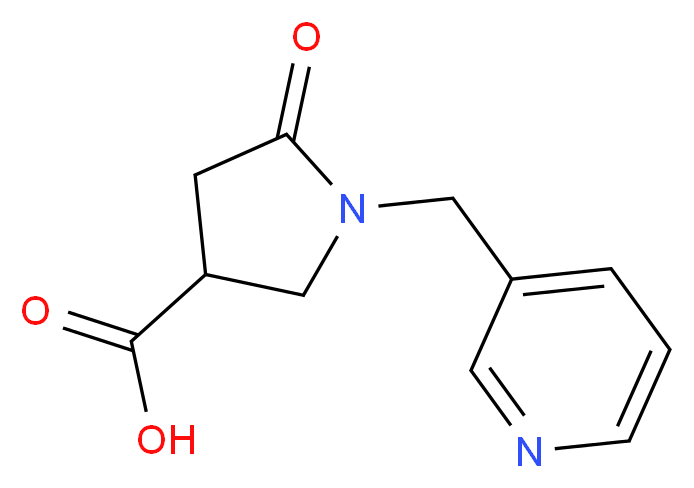 5-oxo-1-(pyridin-3-ylmethyl)pyrrolidine-3-carboxylic acid_分子结构_CAS_842958-29-6)