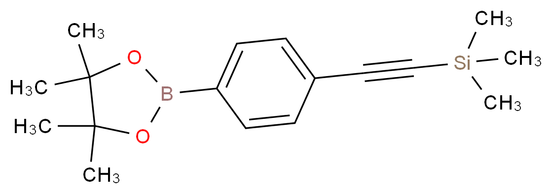 trimethyl({2-[4-(tetramethyl-1,3,2-dioxaborolan-2-yl)phenyl]ethynyl})silane_分子结构_CAS_870238-65-6