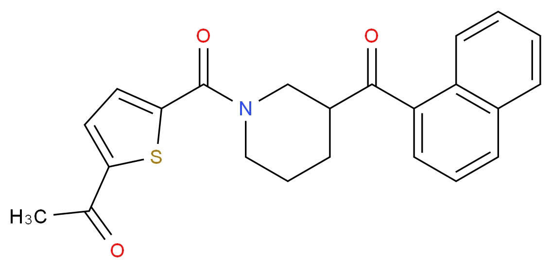 1-(5-{[3-(1-naphthoyl)-1-piperidinyl]carbonyl}-2-thienyl)ethanone_分子结构_CAS_)