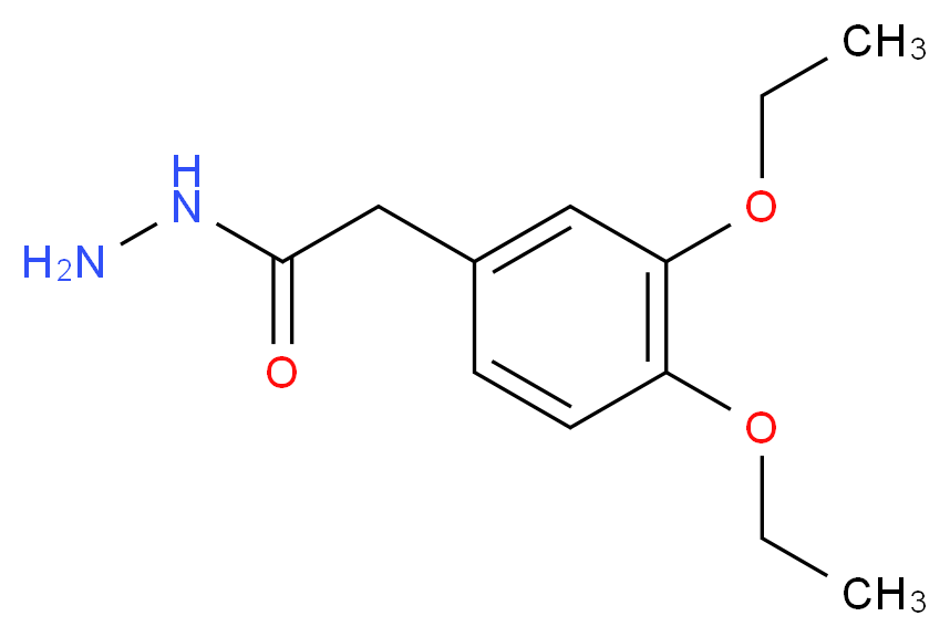 2-(3,4-diethoxyphenyl)acetohydrazide_分子结构_CAS_91908-37-1