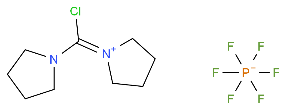 1-(Chloro-1-pyrrolidinylmethylene)pyrrolidinium hexafluorophosphate_分子结构_CAS_135540-11-3)