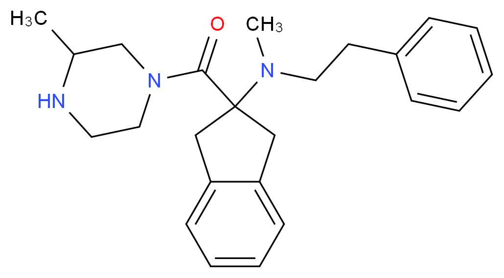 N-methyl-2-[(3-methyl-1-piperazinyl)carbonyl]-N-(2-phenylethyl)-2-indanamine_分子结构_CAS_)