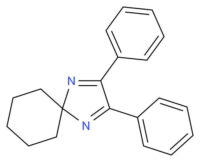 2,3-diphenyl-1,4-diazaspiro[4.5]deca-1,3-diene_分子结构_CAS_5396-98-5