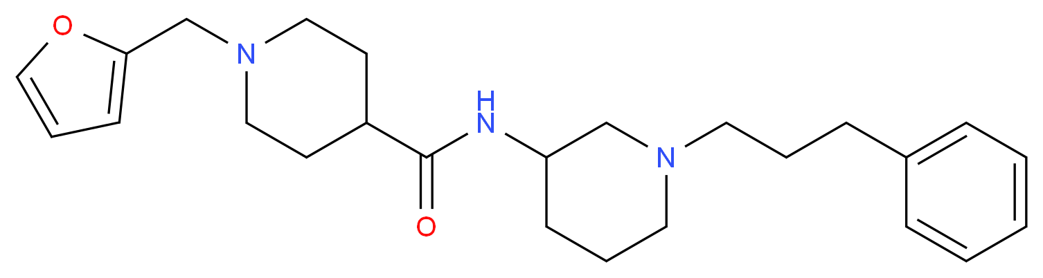 1-(2-furylmethyl)-N-[1-(3-phenylpropyl)-3-piperidinyl]-4-piperidinecarboxamide_分子结构_CAS_)