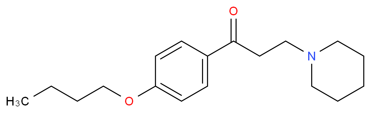 1-(4-butoxyphenyl)-3-(piperidin-1-yl)propan-1-one_分子结构_CAS_586-60-7
