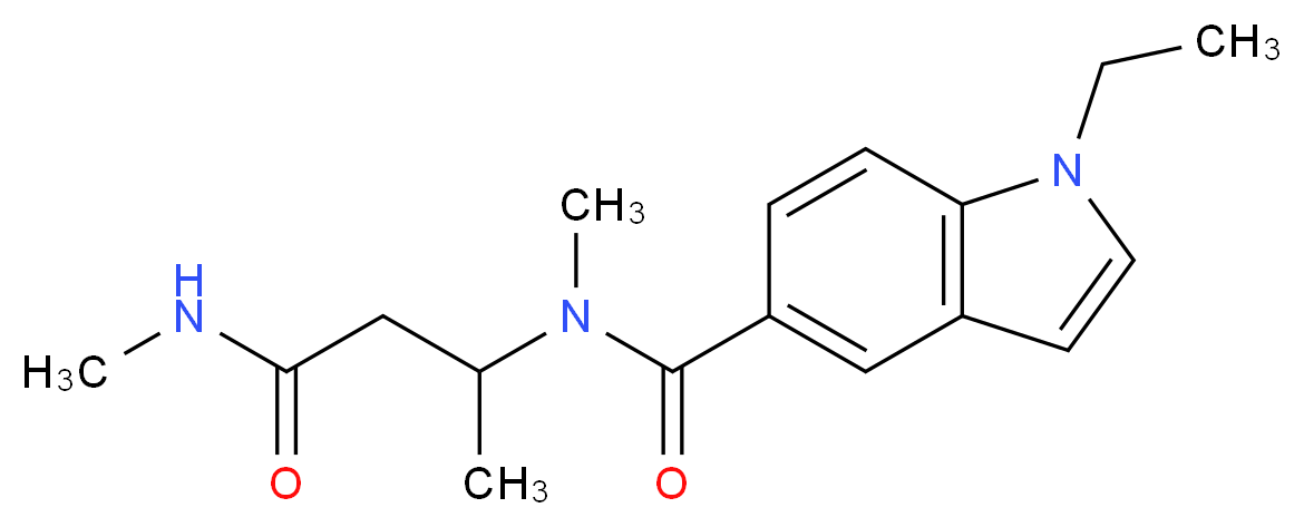 1-ethyl-N-methyl-N-[1-methyl-3-(methylamino)-3-oxopropyl]-1H-indole-5-carboxamide_分子结构_CAS_)