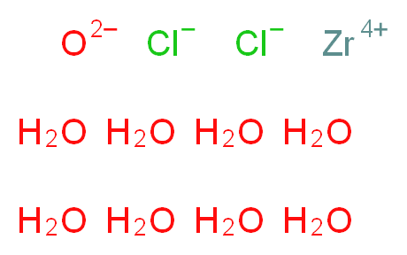 zirconium(4+) ion octahydrate dichloride oxidandiide_分子结构_CAS_15461-27-5