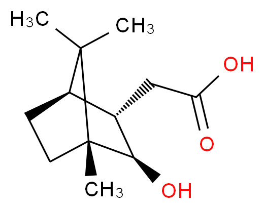 [1R-(2-内,3-外)]-3-羟基-4,7,7-三甲基二环[2.2.1]庚烷-2-乙酸_分子结构_CAS_81925-04-4)