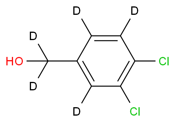 3,4-二氯苄醇-2,5,6-d3,α,α-d2_分子结构_CAS_1173019-30-1)