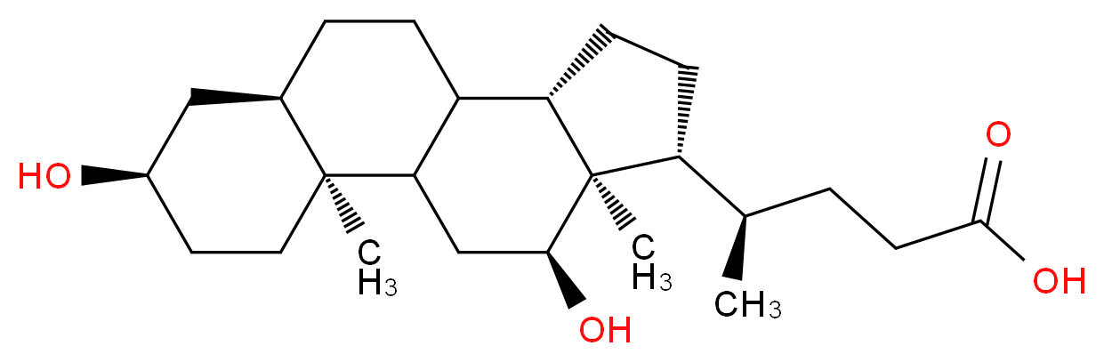 (4R)-4-[(2S,5R,7R,11S,14R,15R,16S)-5,16-dihydroxy-2,15-dimethyltetracyclo[8.7.0.0<sup>2</sup>,<sup>7</sup>.0<sup>1</sup><sup>1</sup>,<sup>1</sup><sup>5</sup>]heptadecan-14-yl]pentanoic acid_分子结构_CAS_83-44-3