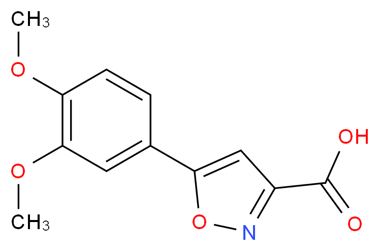 5-(3,4-dimethoxyphenyl)isoxazole-3-carboxylic acid_分子结构_CAS_33282-17-6)