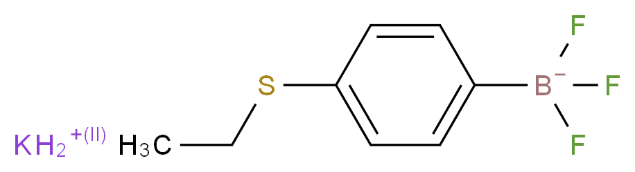 potassium [4-(ethylsulfanyl)phenyl]trifluoroboranuide_分子结构_CAS_850623-75-5