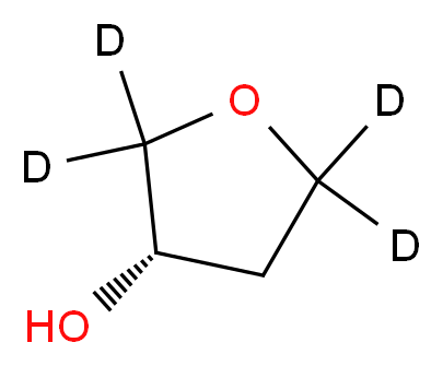 (3S)-(2,2,5,5-<sup>2</sup>H<sub>4</sub>)oxolan-3-ol_分子结构_CAS_1217718-57-4