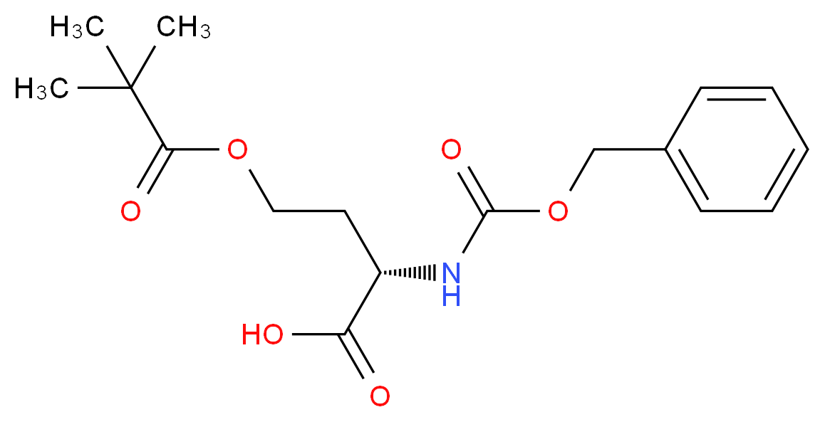 (2S)-2-{[(benzyloxy)carbonyl]amino}-4-[(2,2-dimethylpropanoyl)oxy]butanoic acid_分子结构_CAS_3886-08-6