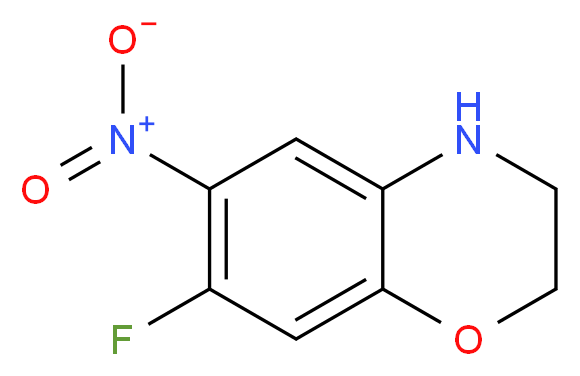 7-Fluoro-6-nitro-3,4-dihydro-2H-1,4-benzoxazine_分子结构_CAS_122138-83-4)