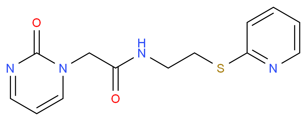 2-(2-oxopyrimidin-1(2H)-yl)-N-[2-(pyridin-2-ylthio)ethyl]acetamide_分子结构_CAS_)