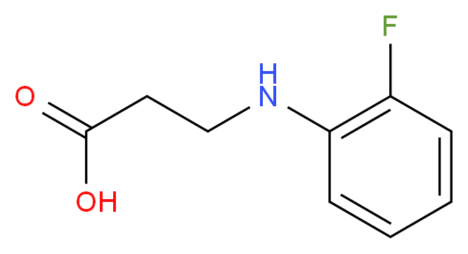 3-[(2-Fluorophenyl)amino]propanoic acid 97%_分子结构_CAS_38470-19-8)