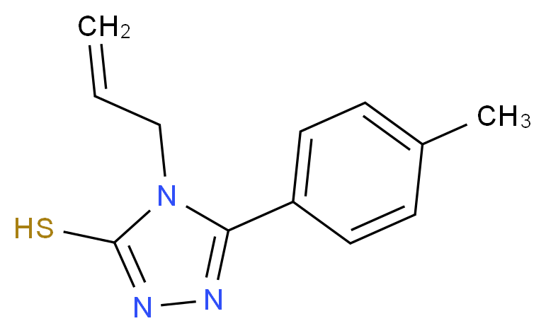 4-Allyl-5-(4-methylphenyl)-4H-1,2,4-triazole-3-thiol_分子结构_CAS_)