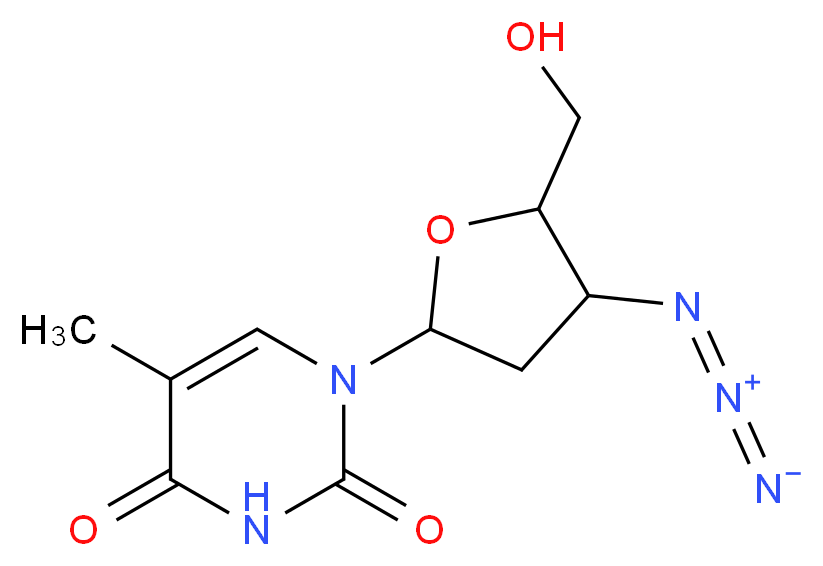 3′-Azido-3′-deoxythymidine-methyl-3H_分子结构_CAS_118897-00-0)