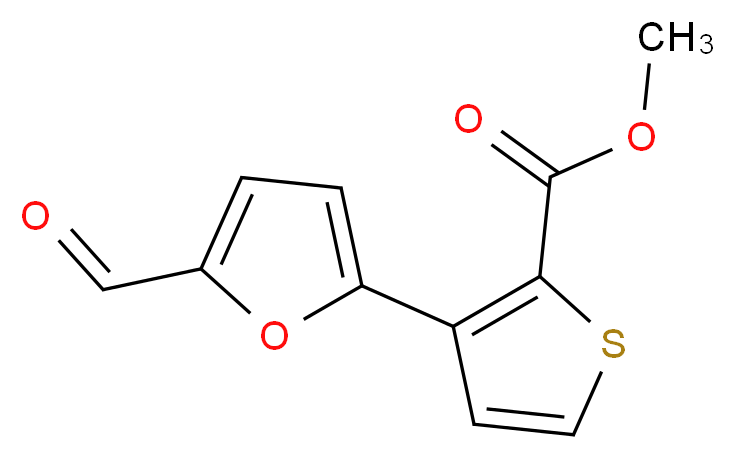 Methyl 3-(5-formyl-2-furyl)-2-thiophenecarboxylate_分子结构_CAS_255828-29-6)