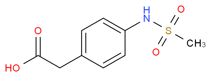 2-(4-Methanesulfonamidophenyl)acetic acid_分子结构_CAS_56205-88-0)
