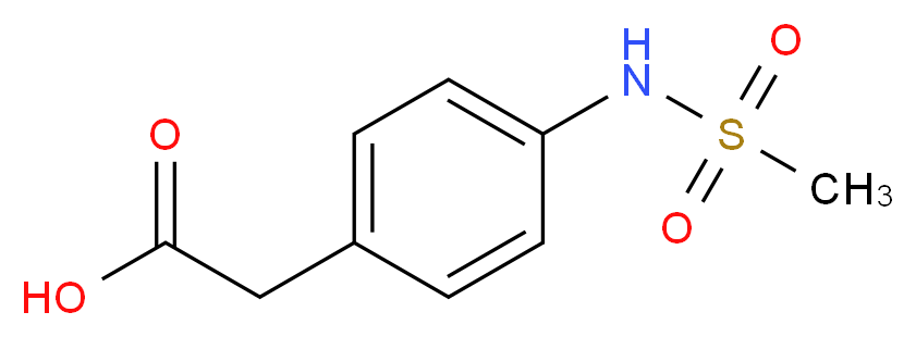 4-[(Methylsulphonyl)amino]phenylacetic acid_分子结构_CAS_56205-88-0)