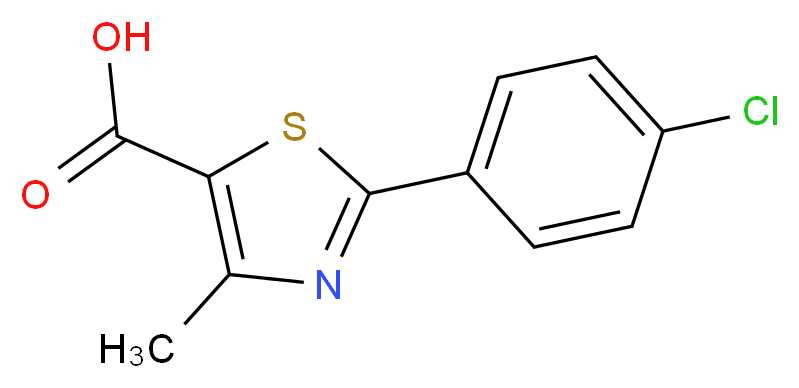 2-(4-Chlorophenyl)-4-methyl-1,3-thiazole-5-carboxylic acid_分子结构_CAS_54001-17-1)