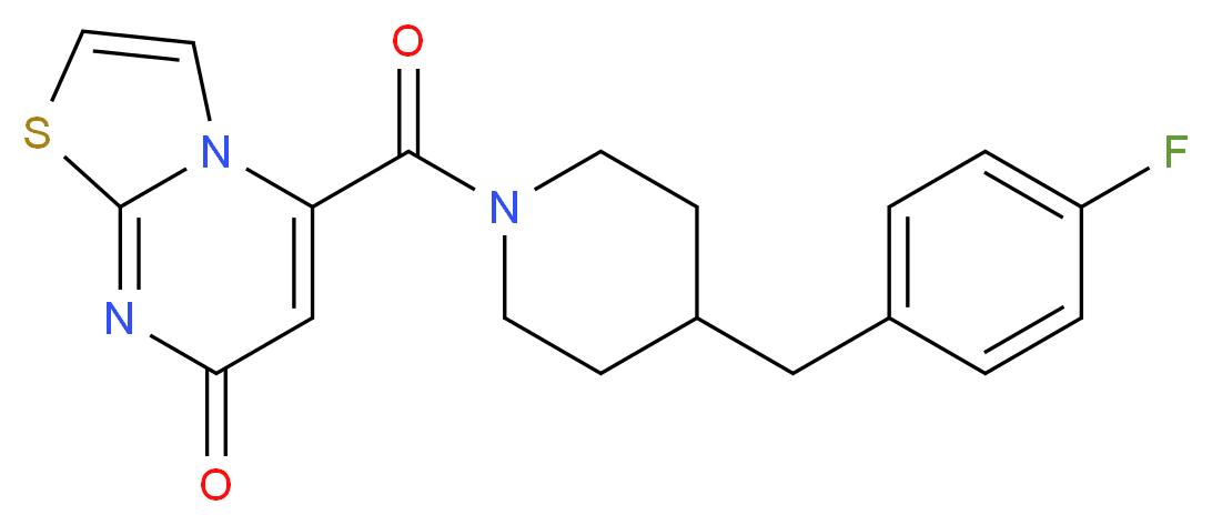 5-{[4-(4-fluorobenzyl)-1-piperidinyl]carbonyl}-7H-[1,3]thiazolo[3,2-a]pyrimidin-7-one_分子结构_CAS_)