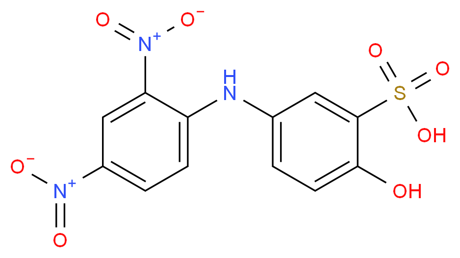 5-[(2,4-dinitrophenyl)amino]-2-hydroxybenzene-1-sulfonic acid_分子结构_CAS_71607-42-6