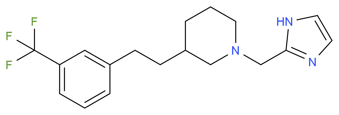 1-(1H-imidazol-2-ylmethyl)-3-{2-[3-(trifluoromethyl)phenyl]ethyl}piperidine_分子结构_CAS_)