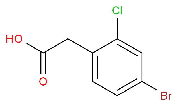 2-(4-bromo-2-chlorophenyl)acetic acid_分子结构_CAS_916516-89-7