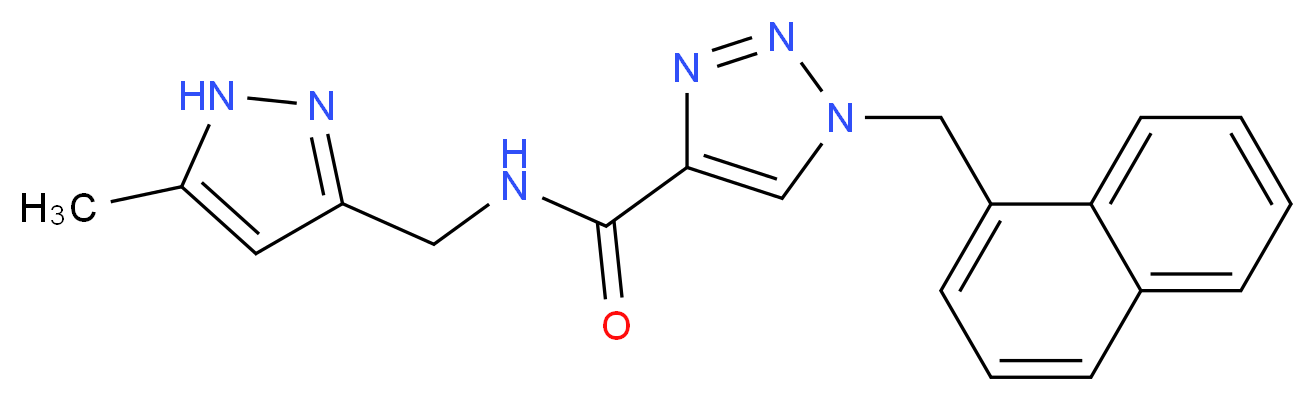 N-[(5-methyl-1H-pyrazol-3-yl)methyl]-1-(1-naphthylmethyl)-1H-1,2,3-triazole-4-carboxamide_分子结构_CAS_)