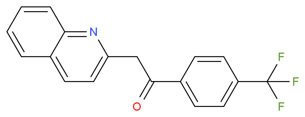 2-(quinolin-2-yl)-1-[4-(trifluoromethyl)phenyl]ethan-1-one_分子结构_CAS_283597-72-8