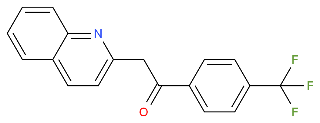 2-Quinolin-2-yl-1-[4-(trifluoromethyl)phenyl]ethanone_分子结构_CAS_)