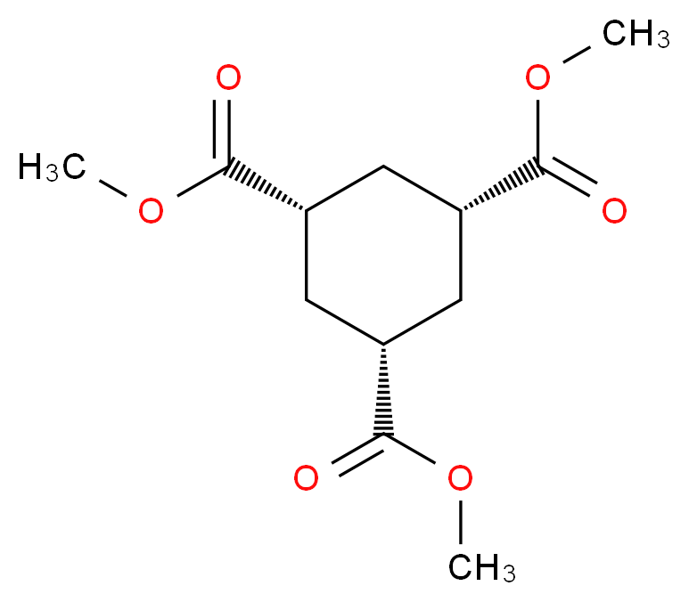 1,3,5-trimethyl (1R,3S,5s)-cyclohexane-1,3,5-tricarboxylate_分子结构_CAS_6998-83-0
