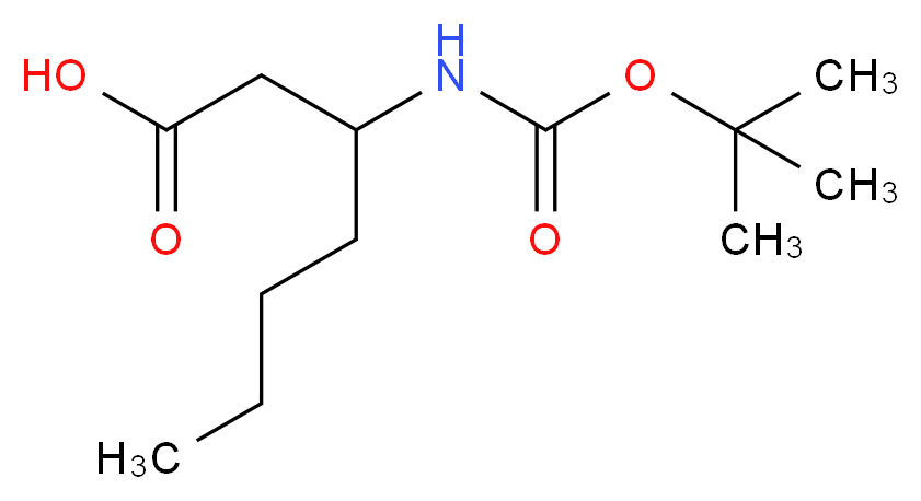 3-TERT-BUTOXYCARBONYLAMINO-HEPTANOIC ACID_分子结构_CAS_676348-90-6)