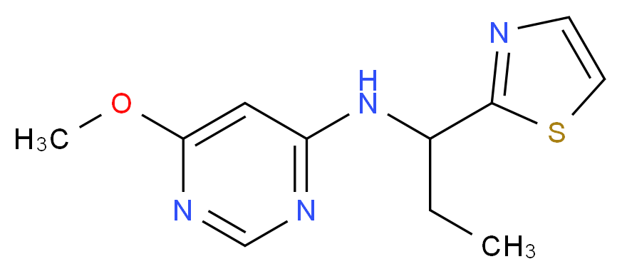 6-methoxy-N-[1-(1,3-thiazol-2-yl)propyl]pyrimidin-4-amine_分子结构_CAS_)