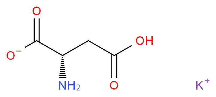 potassium (2S)-2-amino-3-carboxypropanoate_分子结构_CAS_1115-63-5