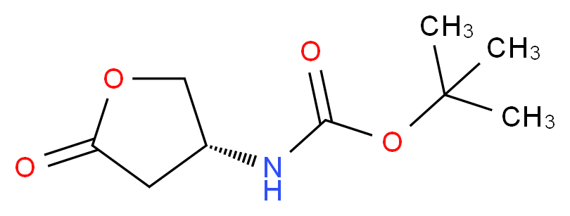 (R)-tert-Butyl (5-oxotetrahydrofuran-3-yl)carbaMate_分子结构_CAS_137105-97-6)