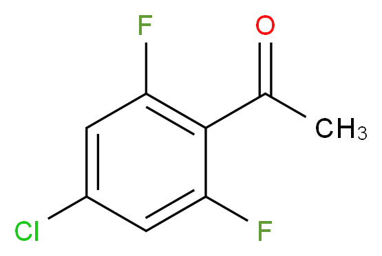 1-(4-chloro-2,6-difluorophenyl)ethan-1-one_分子结构_CAS_1017777-45-5