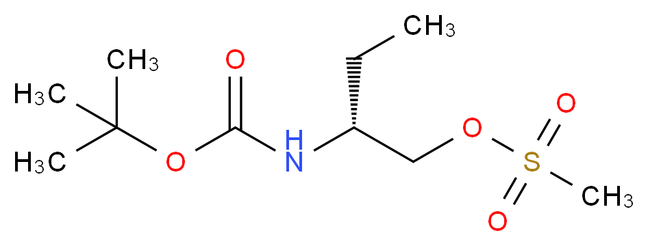 N-tert-Butoxycarbonyl (R)-2-Aminobutan-1-ol Methanesulfonic Acid_分子结构_CAS_474645-98-2)