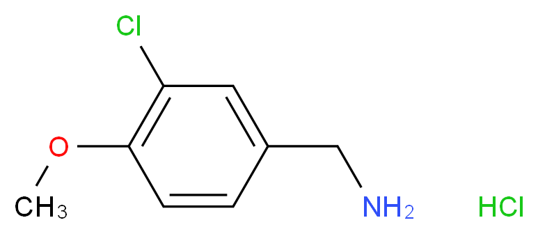 3-氯-4-甲氧基苄胺盐酸_分子结构_CAS_41965-95-1)