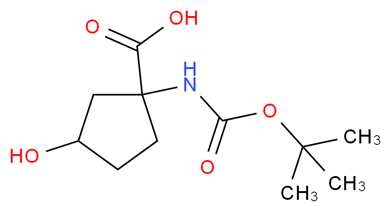 1-TERT-BUTOXYCARBONYLAMINO-3-HYDROXY-CYCLOPENTANECARBOXYLIC ACID_分子结构_CAS_369403-15-6)