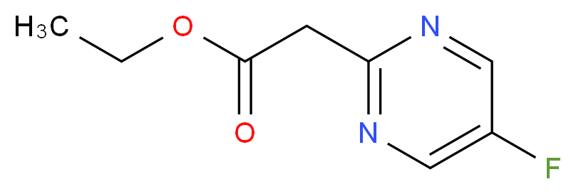 Ethyl 2-(5-fluoropyrimidin-2-yl)acetate_分子结构_CAS_1196151-66-2)